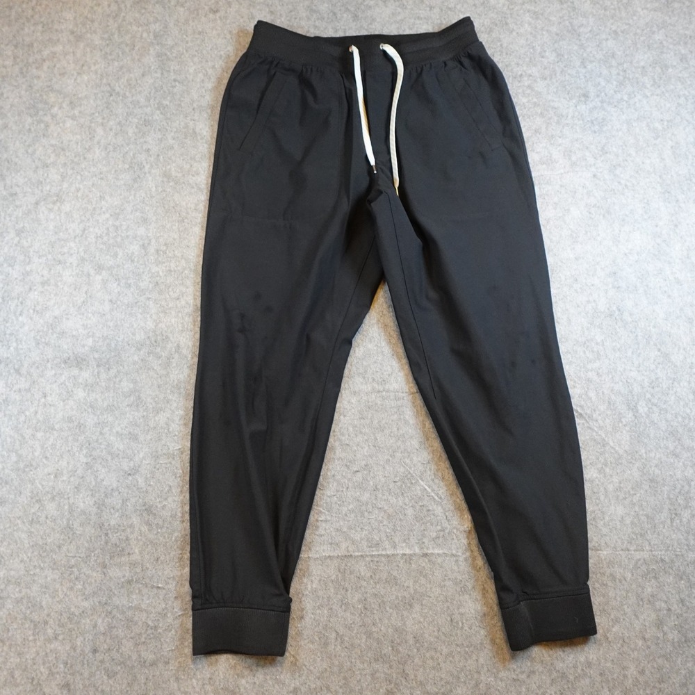 Vuori Pant Mens Large Black Meta Jogger Elastic Waist Drawstring V436 Athleisure